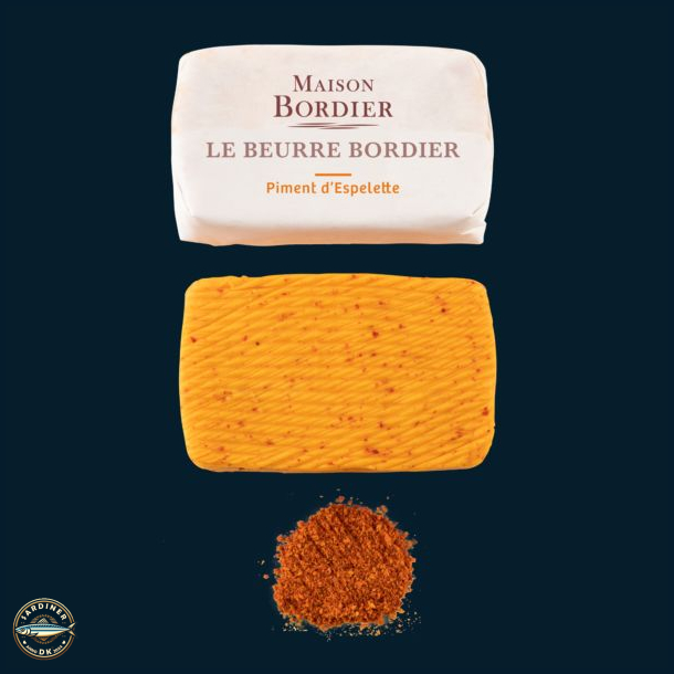 Sardines Millsimes au beurre Bordier aux piments d'Espelette