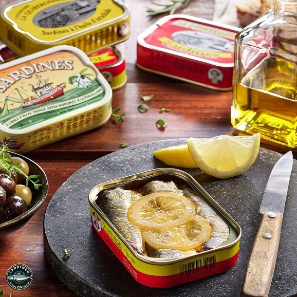 Sardines � l'huile d'olive vierge extra et aux citron - Mill�sime 2024