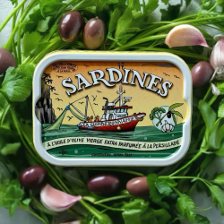 Smagekasse-1 med otte dser Sardines Millsimes fra La Quiberonnaise