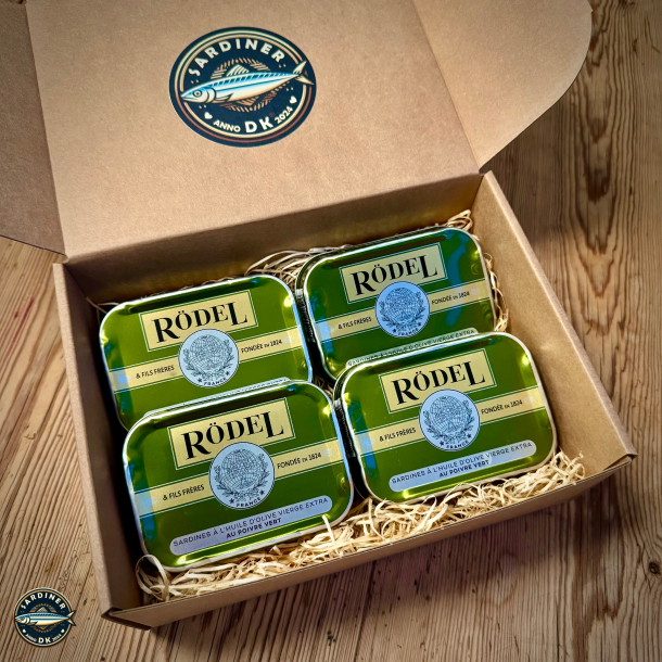 Sardines  l'huile d'olive vierge extra au poivre vert