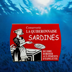 Sardines Millsimes au beurre Bordier aux piments d'Espelette
