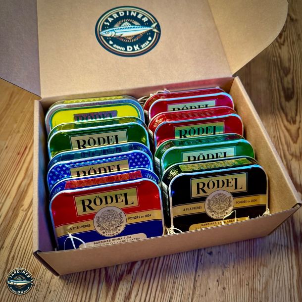 R�del Sardines - Komplet smagekasse med otte d�ser