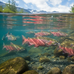 Cr�me de saumon rose du Pacifique aux baies roses